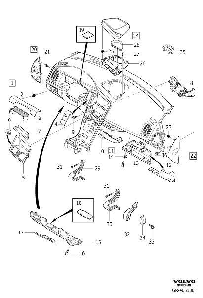 2010 Volvo XC60 Door Window Switch Bezel Clip. RETAINER - 999555 ...