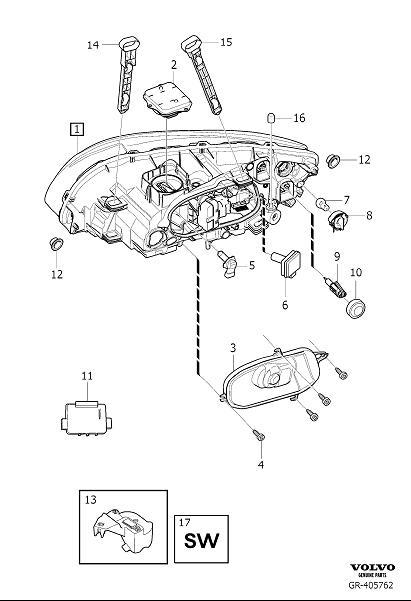 2022 Volvo Headlight Bulb Cap. COVER. Variant code: JB0A and (JP01 or ...