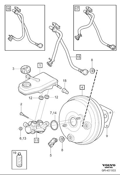 32212307 - Brake Vacuum Hose. Master Cylinder, Power Brake Booster ...