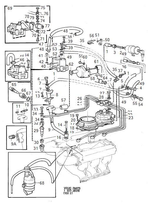 1976 Volvo Pipe. Fuel, System, Version - 1269185 - Genuine Volvo Part