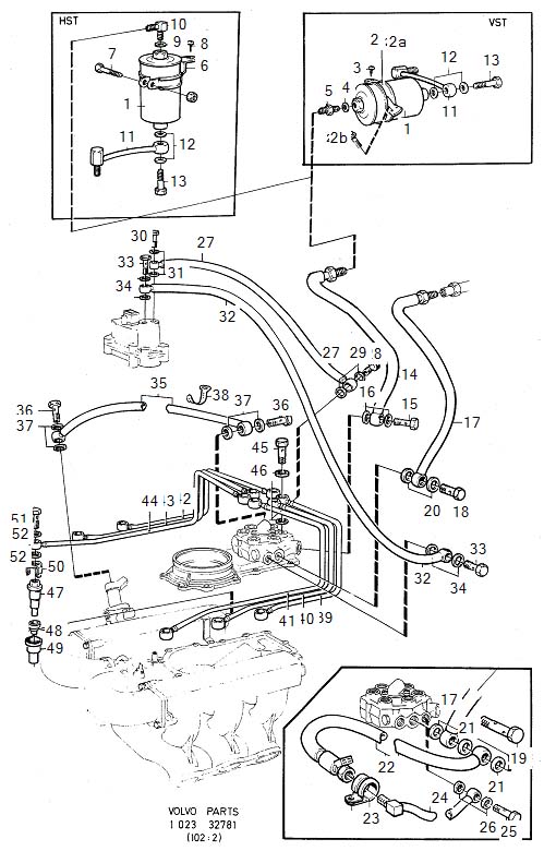 1984 Volvo Fuel Pipe. Injector, Filter, Engine - 269714 - Genuine Volvo ...