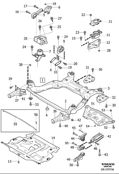 2014 Volvo S60 Radiator Support Splash Shield. PROTECTING CASING ...