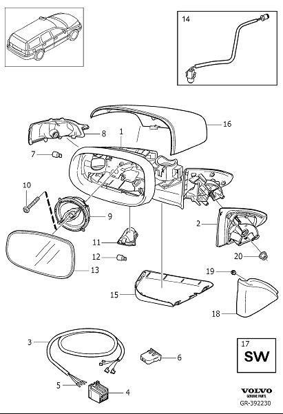 Volvo S60 Door Mirror Drive Motor. DRIVE UNIT - 30716490 - Genuine ...