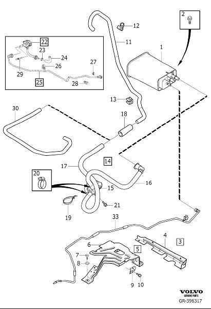 2021 Volvo XC60 Evaporative Emissions System Lines. HOSE. B5254T12 ...