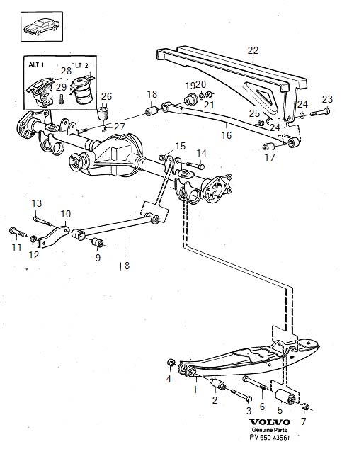 1980 Volvo 240 Sems nut. Lowering, Reduction, Four - 985660 - Genuine