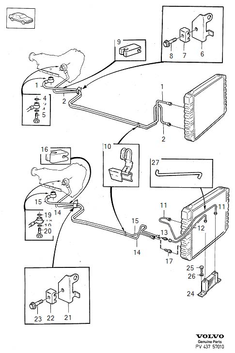 1978 Volvo Bracket. Cooling, Transmission, TURBO - 1317436 - Genuine