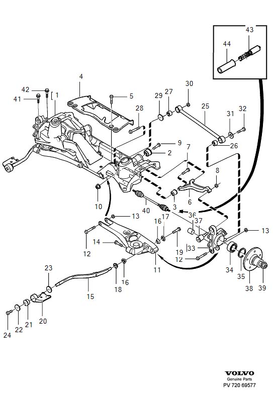 1359237 - Bushing. Suspension, Rear, MULTI - Genuine Volvo Part