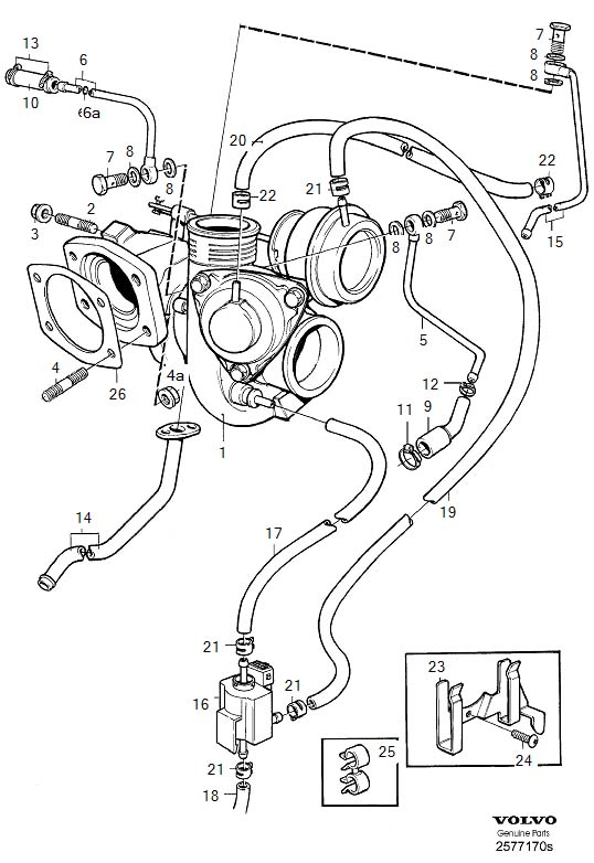 9480112 - Hose. Turbocharger. With Connecting Parts. 5CYL. CH -170999 ...